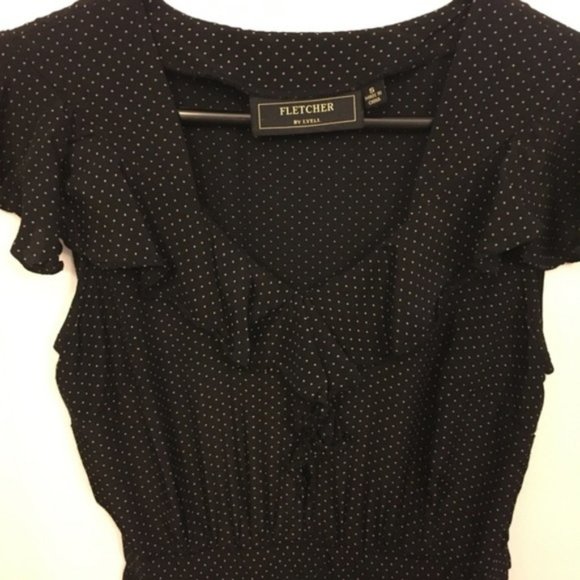 NWT Urban Outfitters Black Polka Dress - Picture 2 of 4